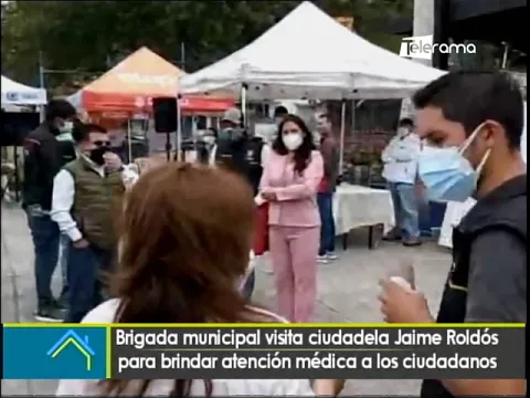 Brigada municipal visita ciudadela Jaime Roldós para brindar atención médica a los ciudadanos