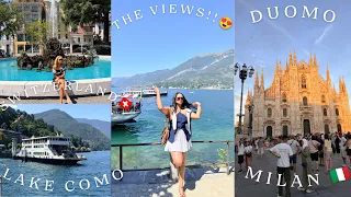 MILAN LAKE COMO SWITZERLAND DREAMY EUROPE TRAVEL VLOG BOAT RIDE SHOPPING ITALY FOOD