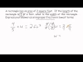 Finding Unknown Rectangle Width Using 2 Methods
