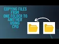 COPY FILES FROM ONE FOLDER TO ANOTHER USING CMD EASY ONE LINE COMMAND