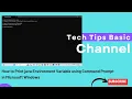 How to Print java Environment Variable using Command Prompt in Microsoft Windows
