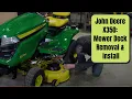 John Deere X350 Mower Deck Removal Installation Tutorial by Minnesota Equipment