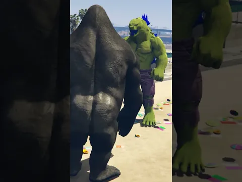 HULKZILLA REVENGE FROM KING KONG || WHO IS WINNER #gta #hulk #GOLDENFIGHTER
