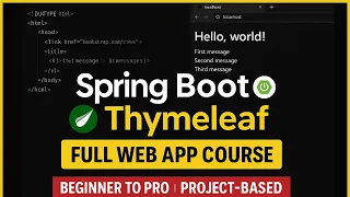 Thymeleaf Spring Boot Full Course Build Dynamic Web Apps Step-by-Step Beginner to Advanced