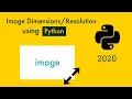 Find image dimensions using Python 2020