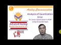 Analysis of Quantization Error for Linear Quantization in PCM using sinusoidal input