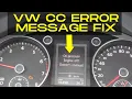 2009 VW CC oil engine off error FIX
