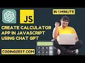 Build a Calculator App in 1 Minute using ChatGPT