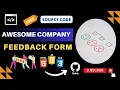 Day 16 Awesome Company Feedback Form Using HTML CSS JS Free Source Code Link in the Description