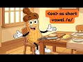 EA as short vowel e Spelling Stories with Mr Peanut Bread Words