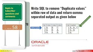 Subscriber Comments Reply 58 SQL to remove duplicate values within row of data