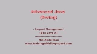 Advanced Java Swing - Bangla Tutorial Box Layout