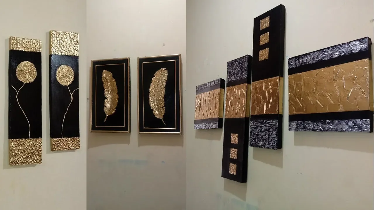 3 increibles juegos de cuadros con textura - 3 amazing sets of textured frames