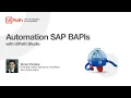 Automating SAP BAPIs with UiPath Studio
