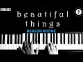 Download Lagu Benson Boone - Beautiful Things KARAOKE Slowed Acoustic Piano Instrumental COVER LYRICS