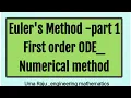 Euler s predictor corrector method - part 1