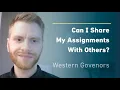 Can I Share My WGU Assignments Online Western Governors University