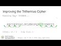 The Trithemius Cipher