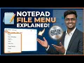 Notepad File Menu Explained Complete Tutorial for Beginners
