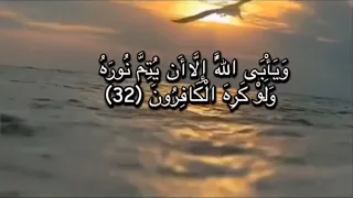 سورة التوبة يريدون أن يطفئوا نور الله بأفواههم ويأبى الله إلا أن يتم نوره ولو كره الكافرون يالله 