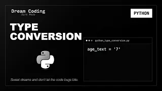 Python Type Conversion Python Syntax to Fall Asleep To