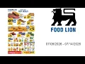 Food Lion Weekly Ad - 2026