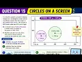 A computer graphics program displays images on a rectangular screen whose coordinate system has the