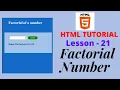 Lesson - 21 Factorial Number HTML Basics Tutorial In Hindi