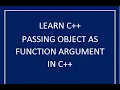 passing object as function argument in c passing object to function in c