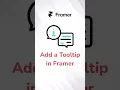 How to Add a Tooltip in Framer No Code Framer Tutorial