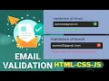 How To Create Email Validation in HTML CSS JavaScript Website Email Validation Jon Brayden Codes