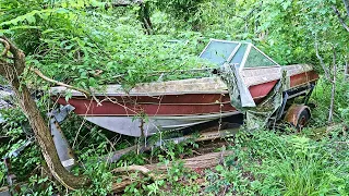 FREE Junky Baretta Boat ROTTING AWAY. Will It Run? NNKH