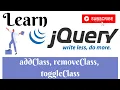 jQuery Lecture - 16 AddClass RemoveClass ToggleClass Method Tutorial in Hindi Urdu