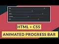 Animated Progress Bar Using CSS 3 - Hindi
