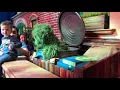 Oscar the grouch! he loves trash!  preshow fun with Arlo