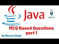 Java MCQ Based Questions part 1 in Hindi
