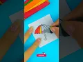 Satisfying art rainbow umbrella step by step