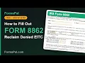 How to Fill Out IRS Form 8862 Reclaim Denied Earned Income Credit Step by Step