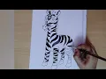 zebra coloring for kids and children