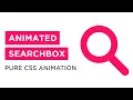 Animated Search Bar using HTML CSS JQuery Animated Search Box