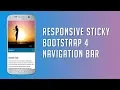 Responsive sticky Bootstrap 4 Navigation Bar bootstrap 4 tutorial for beginners