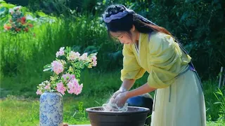 Traditional lotus pastry making~Delicious forest Summer recipe