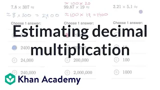 Estimating decimal multiplication