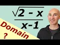 Find the Domain of a Function Precalculus Given Equation 4 Examples