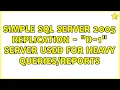 Simple SQL Server 2005 Replication - D-1 server used for heavy