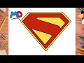 HOW TO DRAW SUPERMAN LOGO FROM THE 2025 MOVIE MASTER OF DRAWING