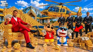 Franklin And Shinchan Won The Biggest Lottery Prize Became Gold Kings in GTA5