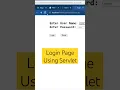 Login using Servlet