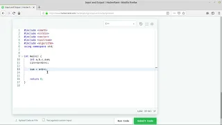 Hacker Rank C Input And Output