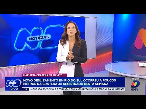 Nova cratera se abre após deslizamento em Rio do Sul: alerta na BR-470